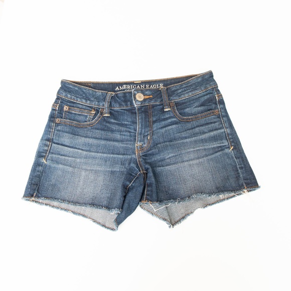 American Eagle Super Stretch Denim Shorts Size 4 - Picture 1 of 10